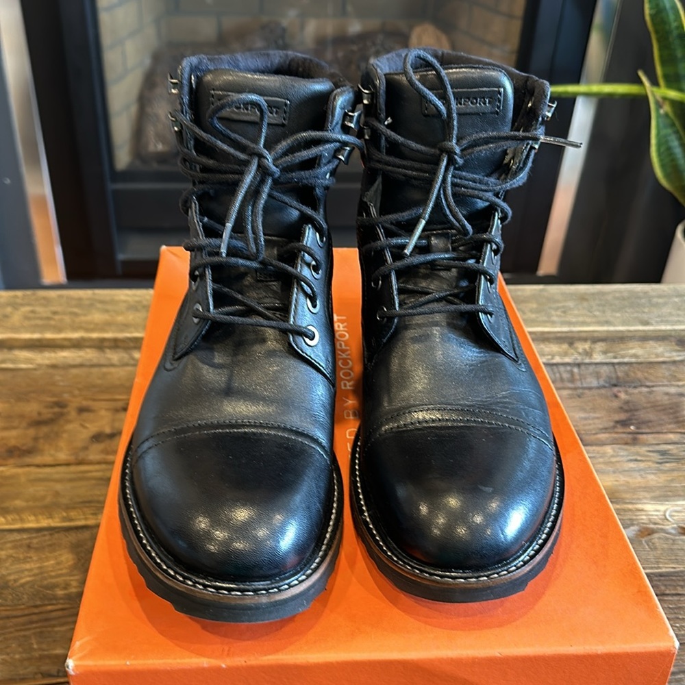 Men’s Rockport Leather Boots Sz 9M